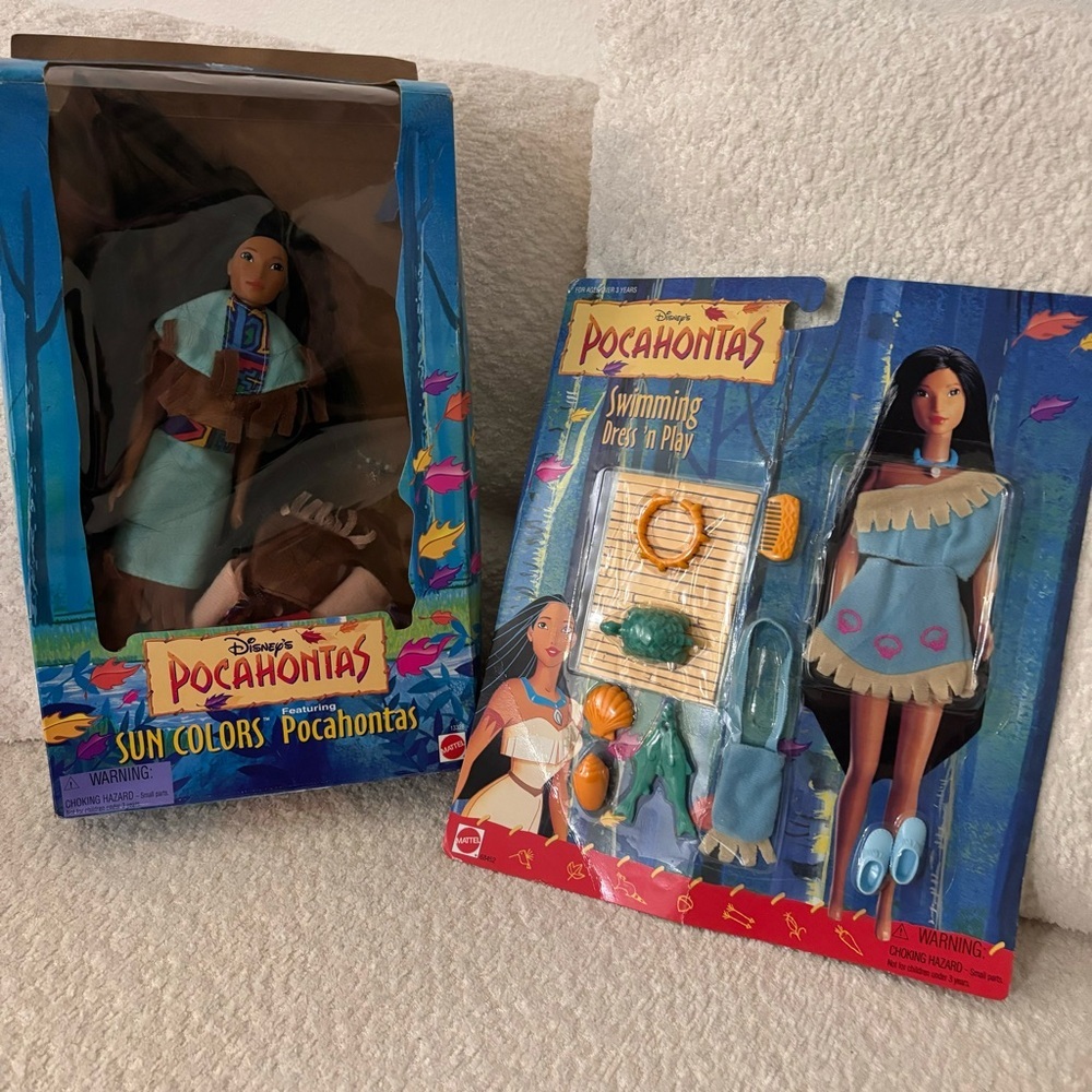 Vintage Disney Pocahontas Sun colors doll and swimming dress n play set